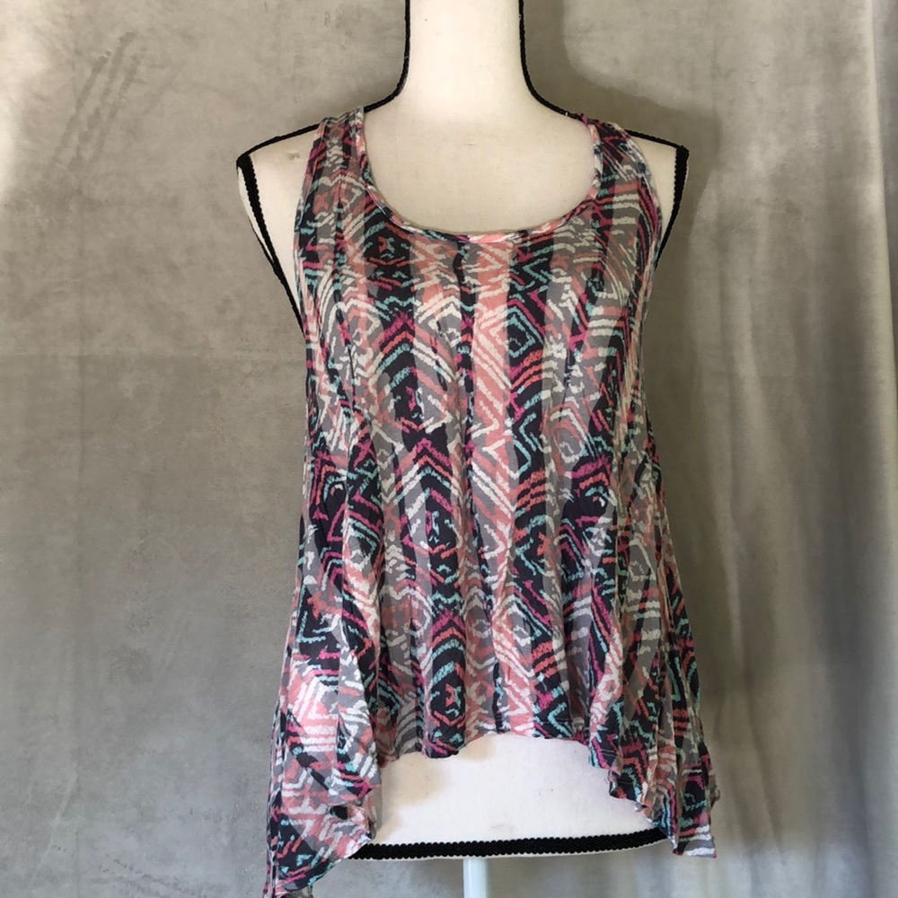 super cute size S tribal print racer back tank top